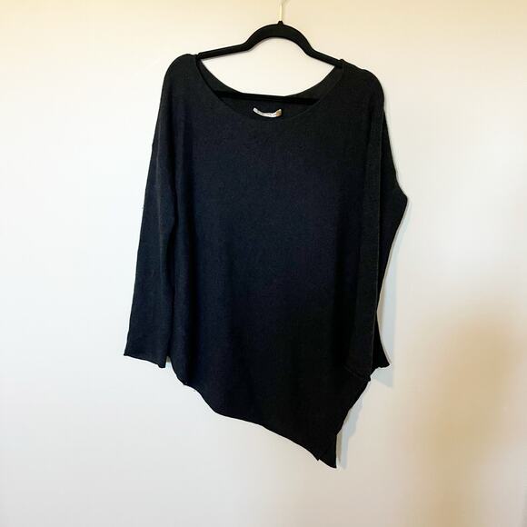 Alice + Olivia wool blend asymmetrical hemline black women’s small - Picture 1 of 8